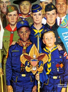 Detail from a 1970 Norman Rockwell painting