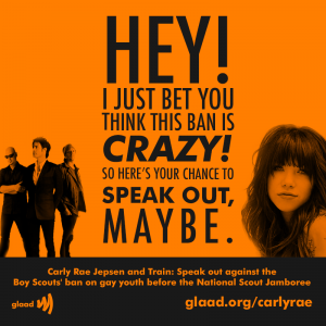 Boy Scouts, LGBT, Carly Rae Jepsen