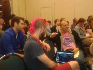 A session at NN12 with Zach Wahls (far left), Ian Awesome (center) and Todd Heywood (right)