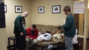 donation coat and blanket