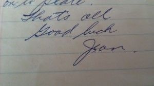 Good Luck. Jean.
