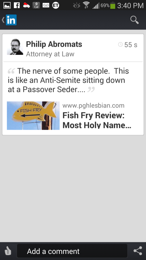 Philip Abromats lesbian