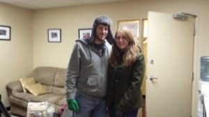 This couple stopped in one evening with a donation. This photo was very popular on Facebook and Twitter.