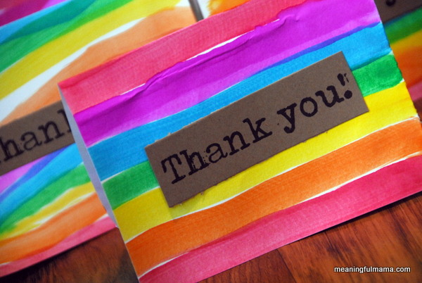 Rainbow Thank You Note 