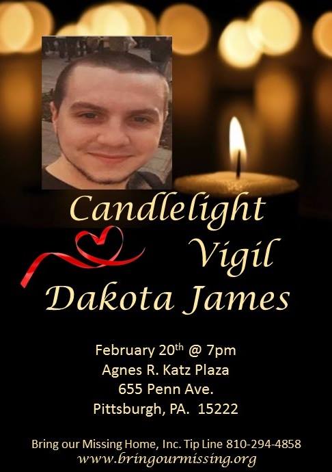 monday candlelight vigil for dakota james second man david carter candle light vigil flyer