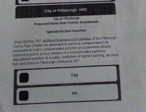 City of Pittsburgh Home Rule Charter Referendum