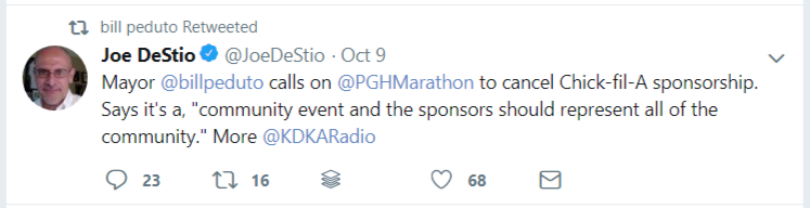 Pittsburgh Marathon Mayor Pedutor