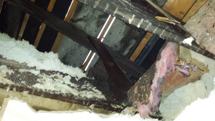 Collapsed ceiling
