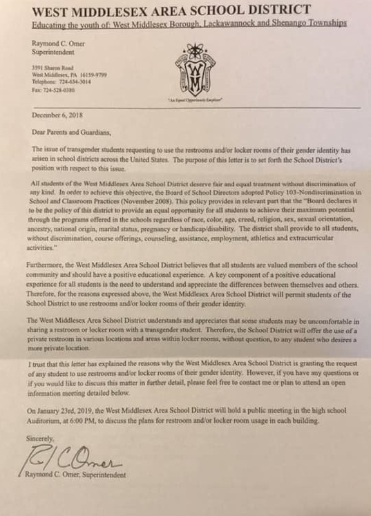 West Middlesex Transgender Students
