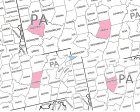 Armstrong Allegheny Cambria Indiana counties