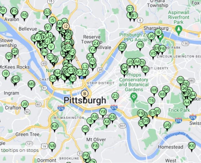 Map of Protect Trans Kids Signs