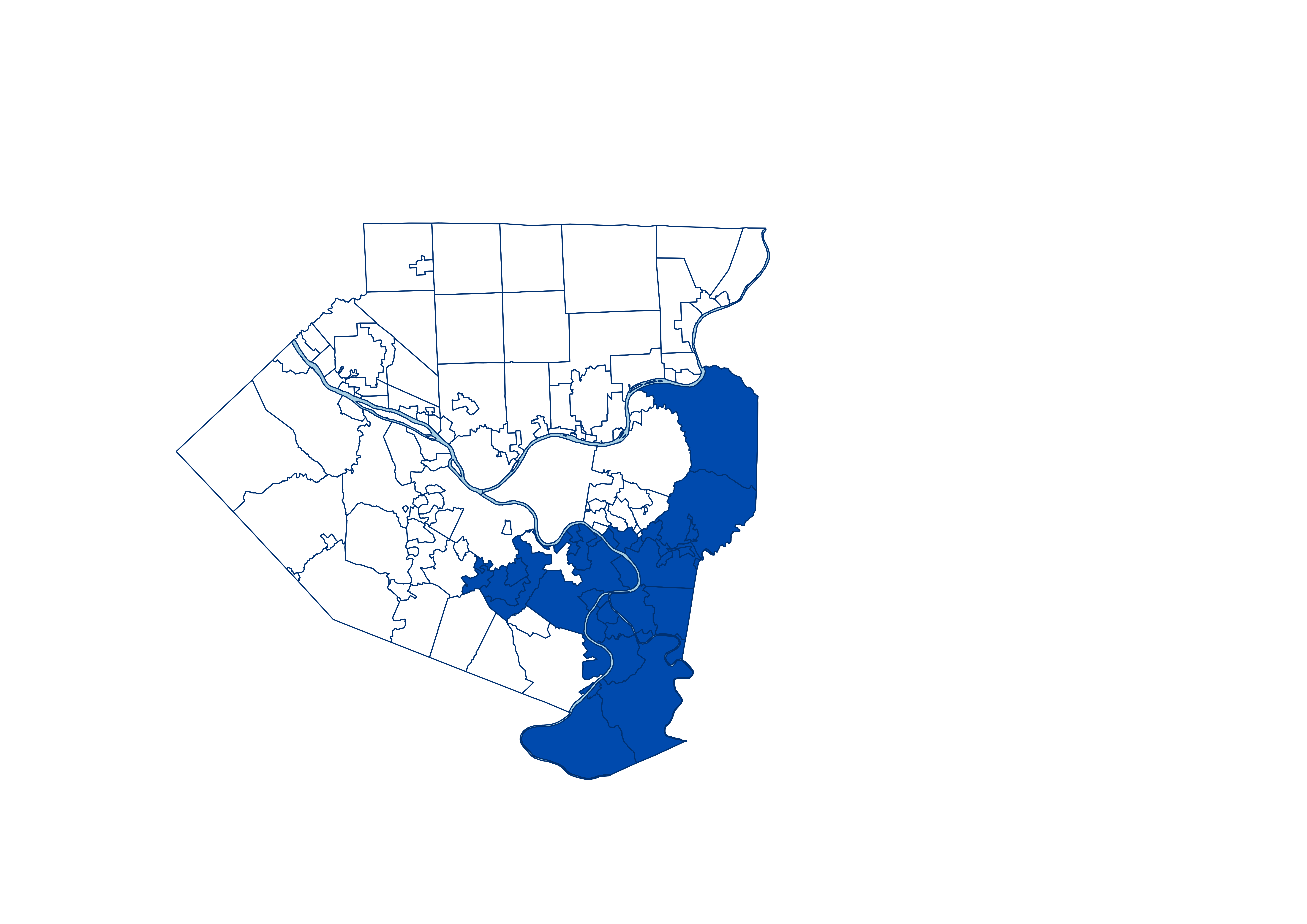 Map of PA Senate District 45