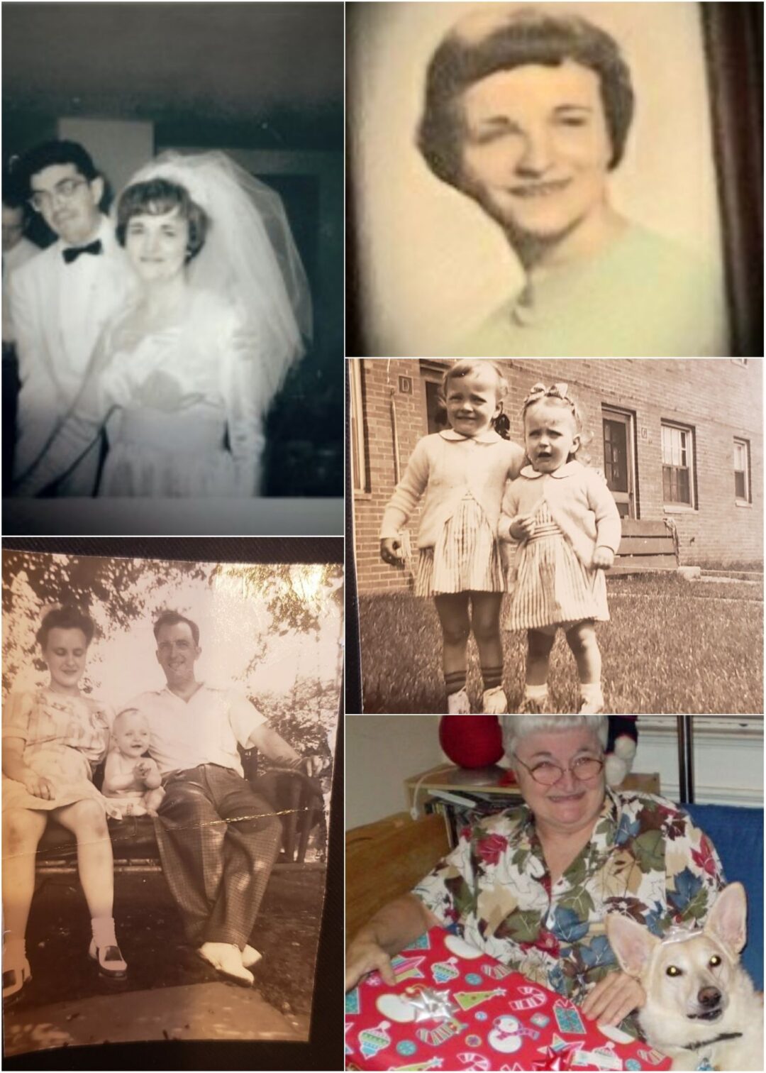 collage of  kerry pryor kerr my mother