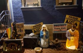 Holiday nativity scene