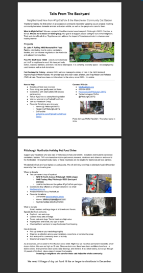 pet food pantry newsletter